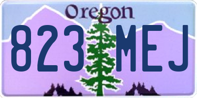 OR license plate 823MEJ