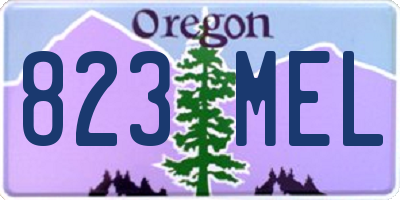 OR license plate 823MEL