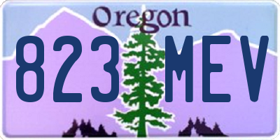 OR license plate 823MEV