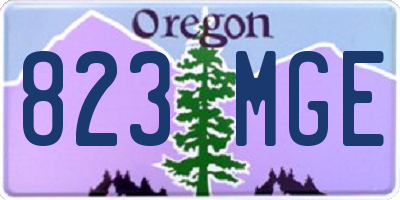OR license plate 823MGE