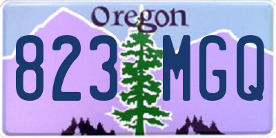OR license plate 823MGQ
