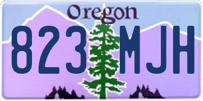 OR license plate 823MJH