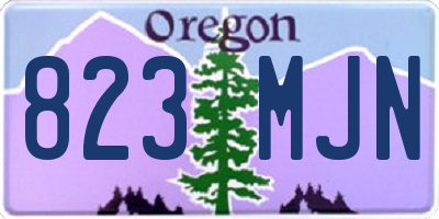 OR license plate 823MJN