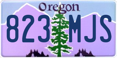 OR license plate 823MJS