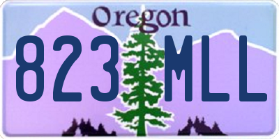 OR license plate 823MLL