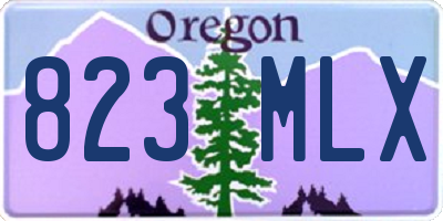 OR license plate 823MLX