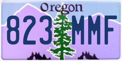OR license plate 823MMF