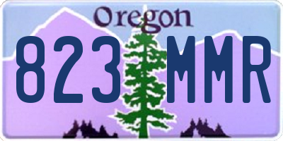 OR license plate 823MMR