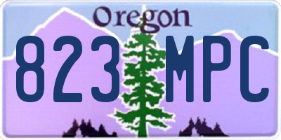 OR license plate 823MPC