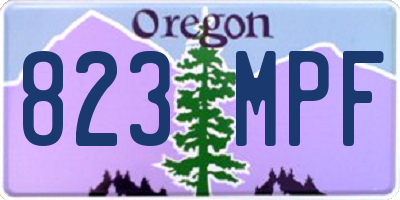 OR license plate 823MPF