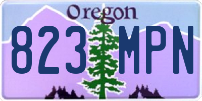 OR license plate 823MPN