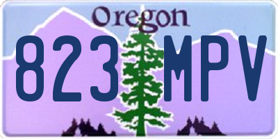 OR license plate 823MPV