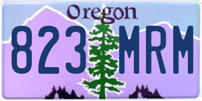 OR license plate 823MRM