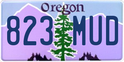 OR license plate 823MUD
