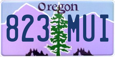 OR license plate 823MUI