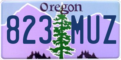 OR license plate 823MUZ