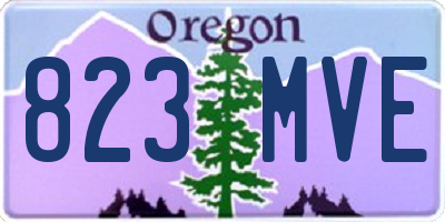 OR license plate 823MVE