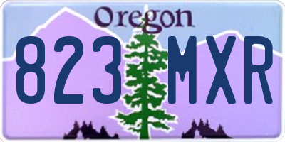 OR license plate 823MXR
