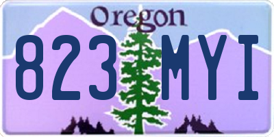 OR license plate 823MYI