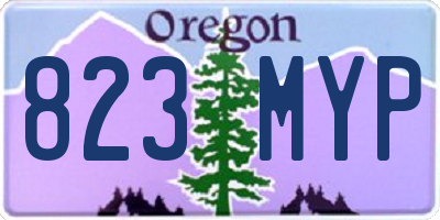 OR license plate 823MYP