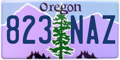 OR license plate 823NAZ