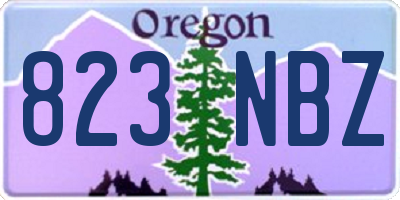 OR license plate 823NBZ
