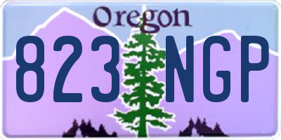 OR license plate 823NGP