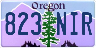 OR license plate 823NIR