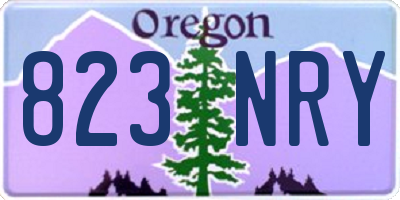 OR license plate 823NRY