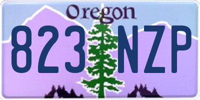 OR license plate 823NZP