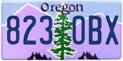 OR license plate 823OBX