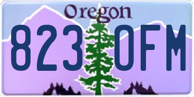 OR license plate 823OFM