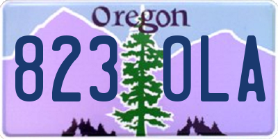 OR license plate 823OLA