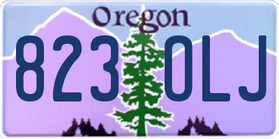 OR license plate 823OLJ