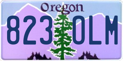 OR license plate 823OLM