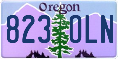 OR license plate 823OLN