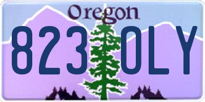 OR license plate 823OLY