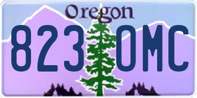 OR license plate 823OMC
