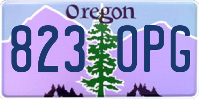 OR license plate 823OPG