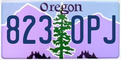 OR license plate 823OPJ