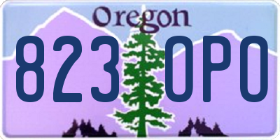OR license plate 823OPO