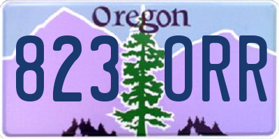 OR license plate 823ORR