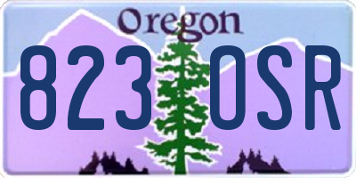 OR license plate 823OSR