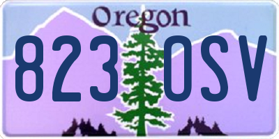 OR license plate 823OSV