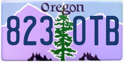 OR license plate 823OTB
