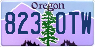 OR license plate 823OTW