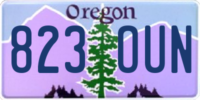 OR license plate 823OUN
