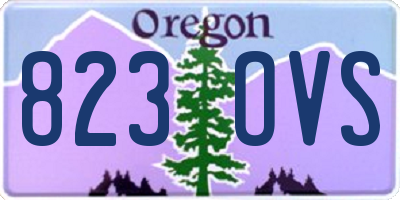 OR license plate 823OVS