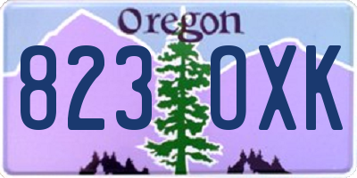 OR license plate 823OXK