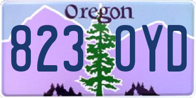 OR license plate 823OYD